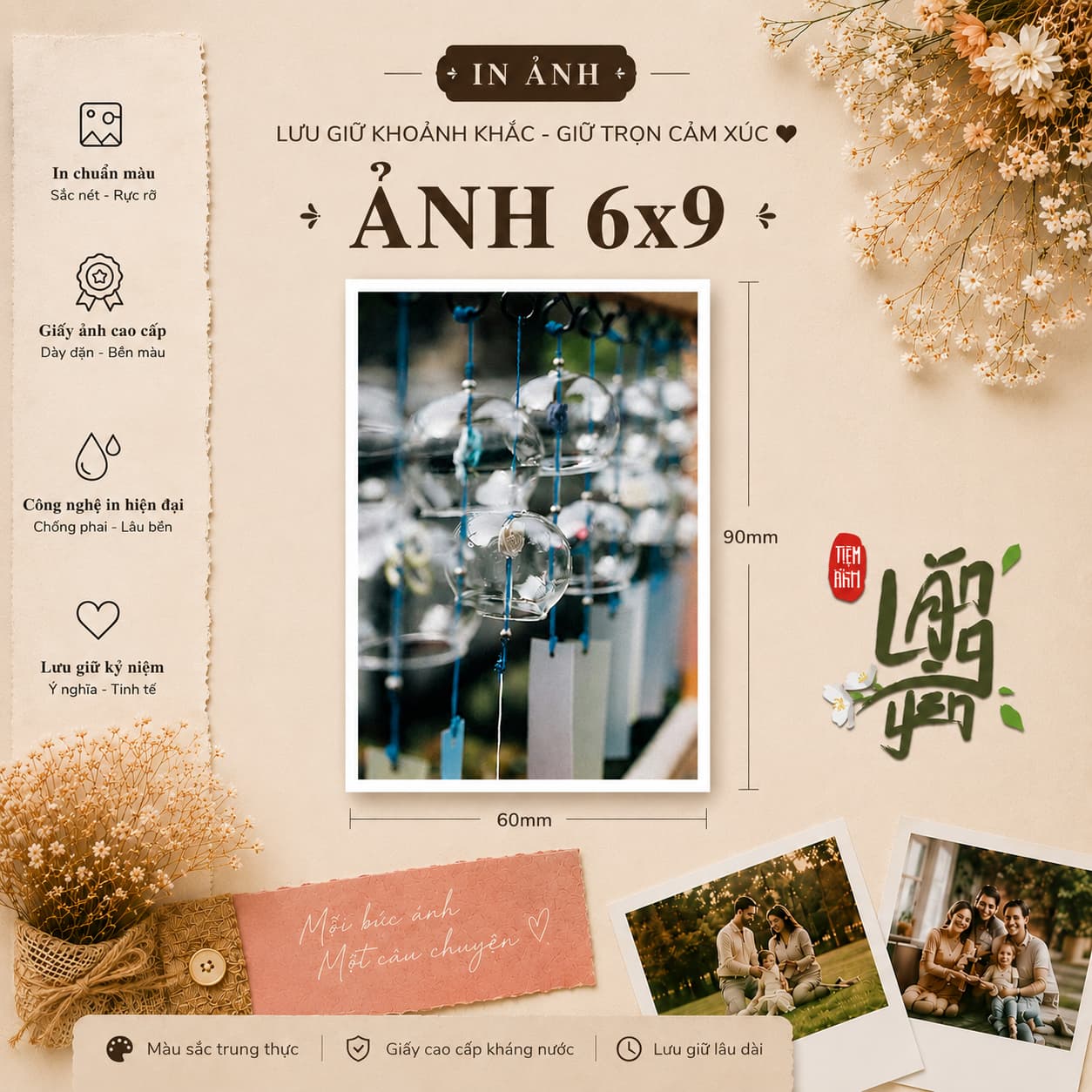 Ảnh 6x9 cm - Giấy tiêu chuẩn RC
